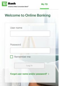 onlinebanking.tdbank.com- my TD Bank Online Banking Login